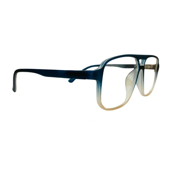 retro aviator blue gradient eyeglasses side right