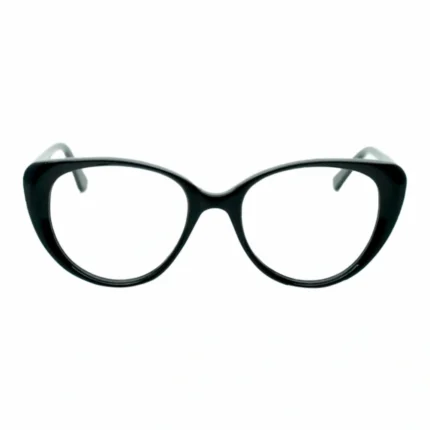 retro black cat eye frame front detail