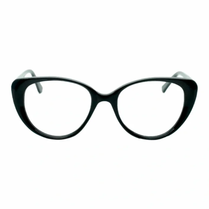 retro black cat eye frame front detail