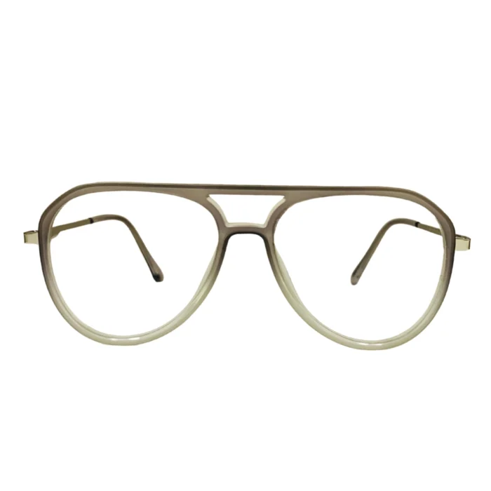 retro transparent gray aviator eyeglass frames