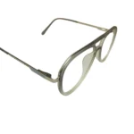 retro transparent gray aviator eyeglass frames top