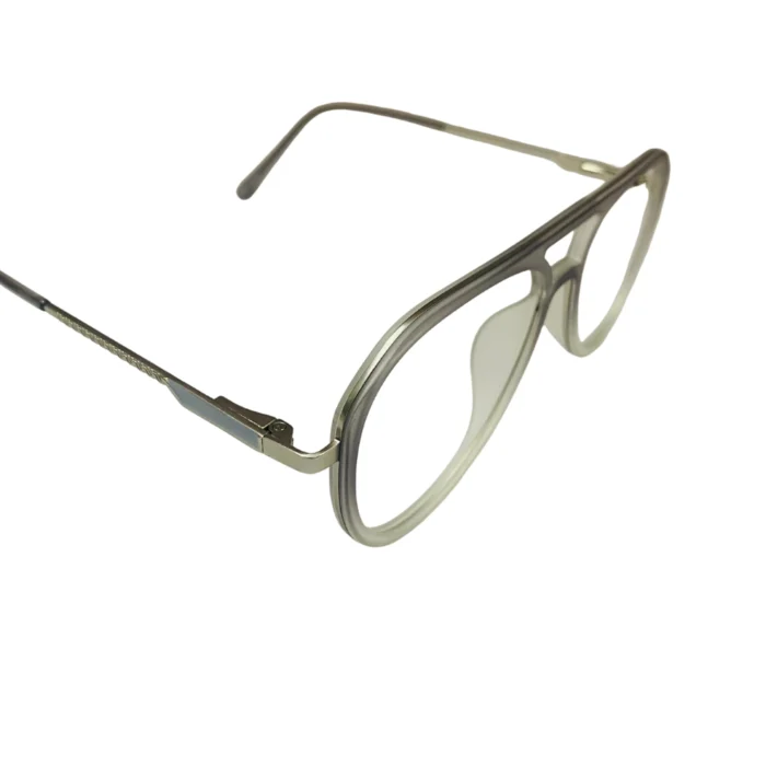 retro transparent gray aviator eyeglass frames top