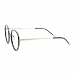 round black glasses side view