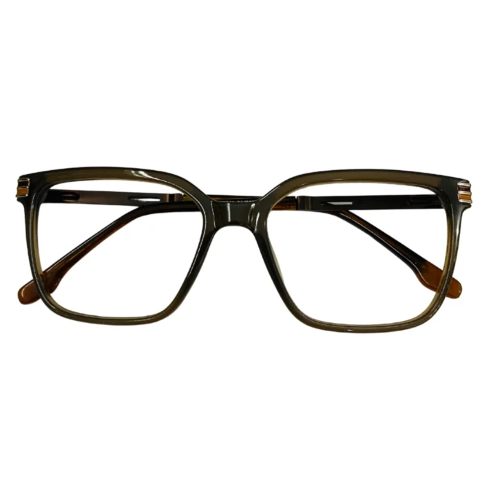 smoky brown square eyeglasses
