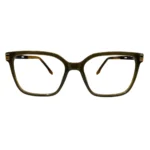 smoky brown square eyeglasses front