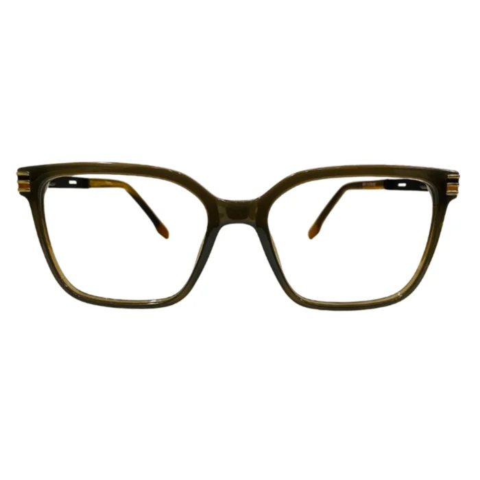 smoky brown square eyeglasses front