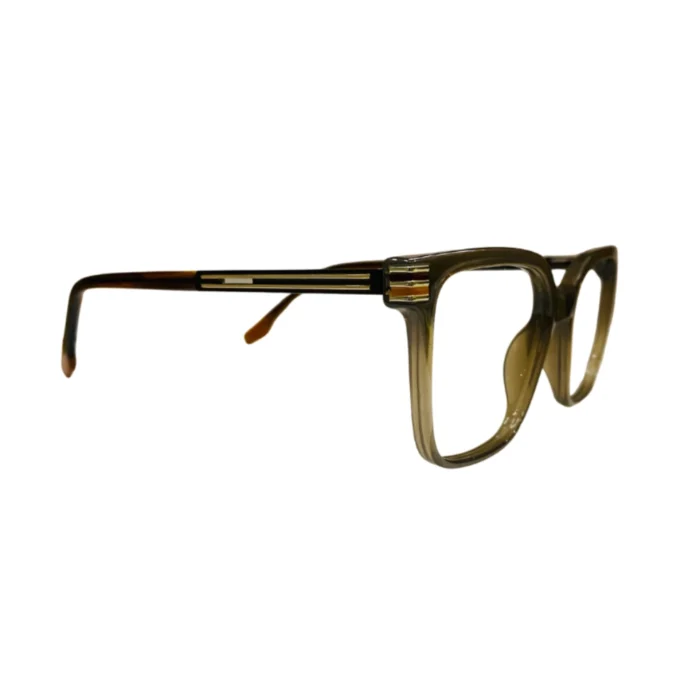 smoky brown square eyeglasses right side