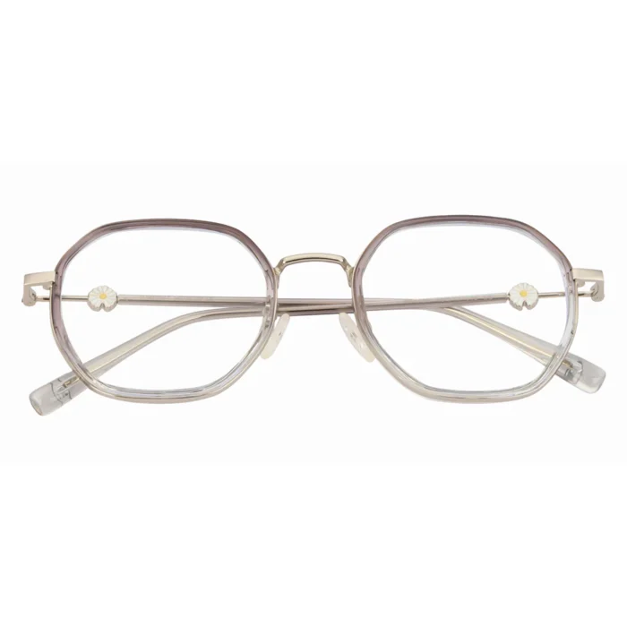 stylish hexagonal glasses frame fold