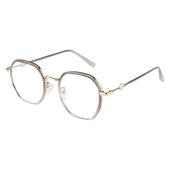 stylish hexagonal glasses frame side