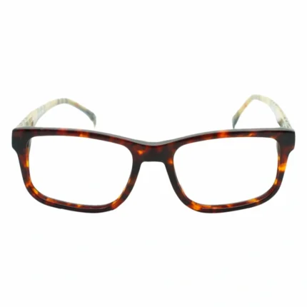 tortoiseshell rectangular eyeglasses front view