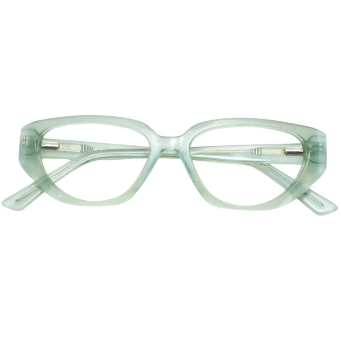 translucent mint cat eye back view