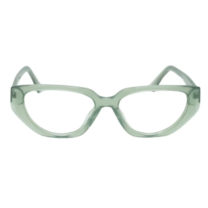 translucent mint cat eye front view