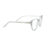 transparent cat eye glasses angle view