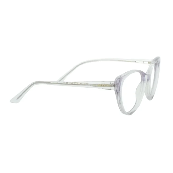transparent cat eye glasses angle view