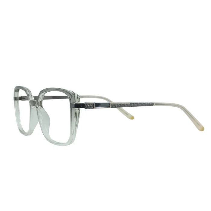 transparent square eyeglasses clear frame right