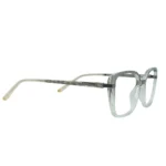 transparent square eyeglasses clear frame side