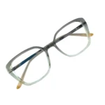 transparent square eyeglasses clear frame side fold