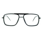 black square aviator eyeglasses front view lenstick