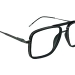 black square aviator eyeglasses top angle lenstick