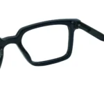 black square eyeglass frame close