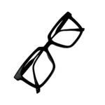 black square eyeglass frame fold