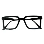 black square eyeglass frame front