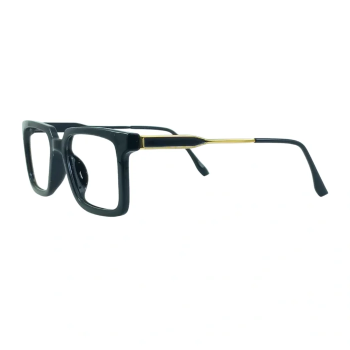 black square eyeglass frame left curve