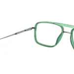 green transparent aviator eyewear top bridge