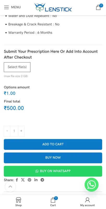 How to Order Eyeglasses from Lenstick – Complete Step-by-Step Guide 10 Add to cart