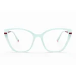 aqua marine cat eye eyeglasses front