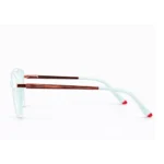 aqua marine cat eye eyeglasses left side