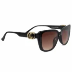 Young Indian woman wearing black luxury sunglasses with gradient lenses stylish fashion look