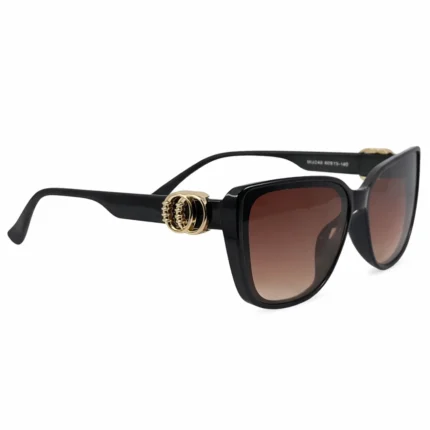 Young Indian woman wearing black luxury sunglasses with gradient lenses stylish fashion look
