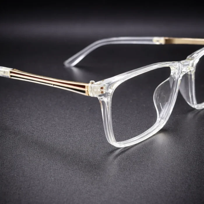 clear frame glasses side view transparent spectacles lenstick