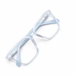square transparent glasses clear frame eyeglasses detail fold