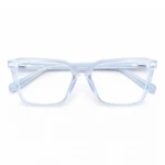 square transparent eyeglasses clear frame glasses front view lenstick