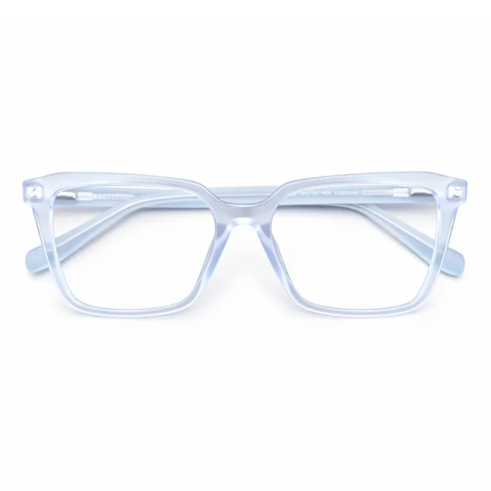 square transparent eyeglasses clear frame glasses front view lenstick