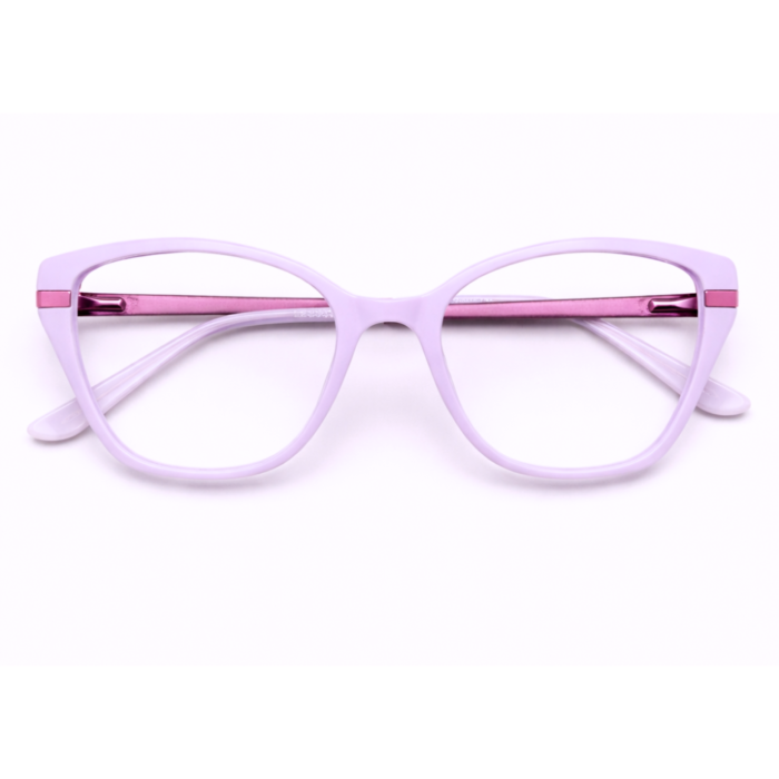 side view pink cat eye eyeglasses frame front fold
