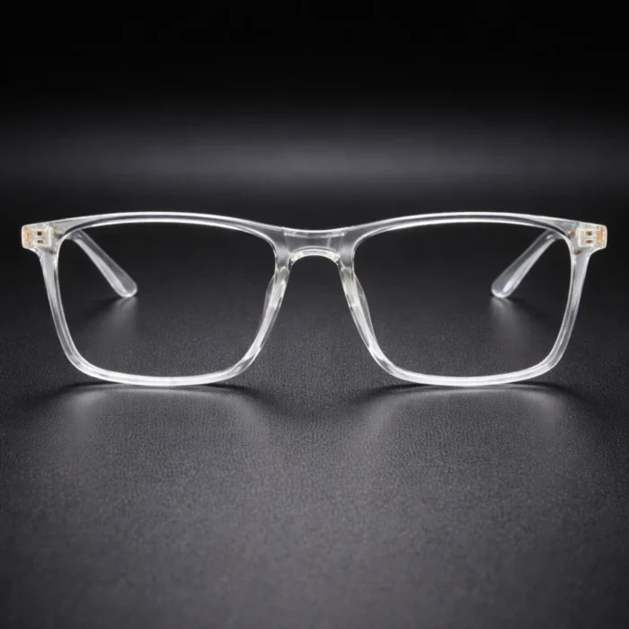 square transparent eyeglasses clear frame glasses lenstick