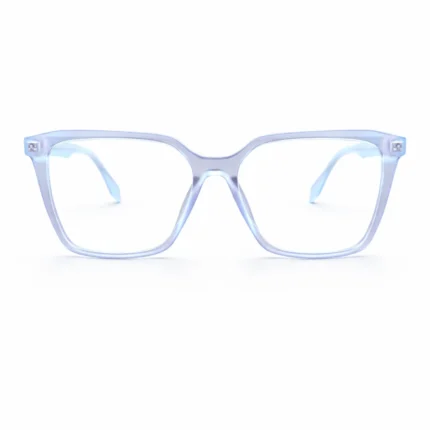 transparent eyeglasses temple detail clear frame glasses lenstick front