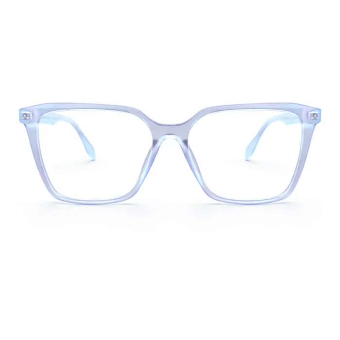 transparent eyeglasses temple detail clear frame glasses lenstick front