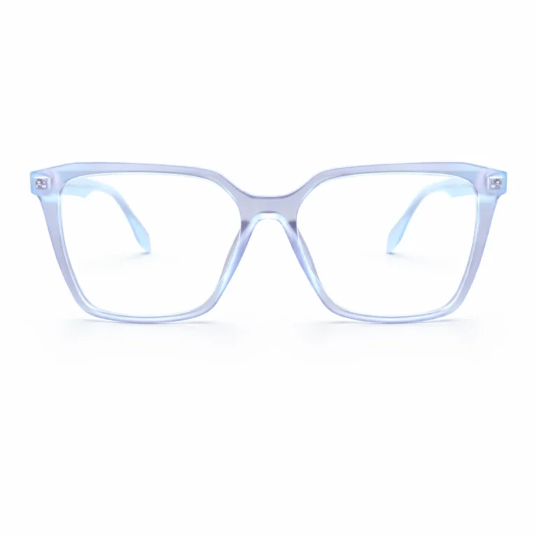 transparent eyeglasses temple detail clear frame glasses lenstick front