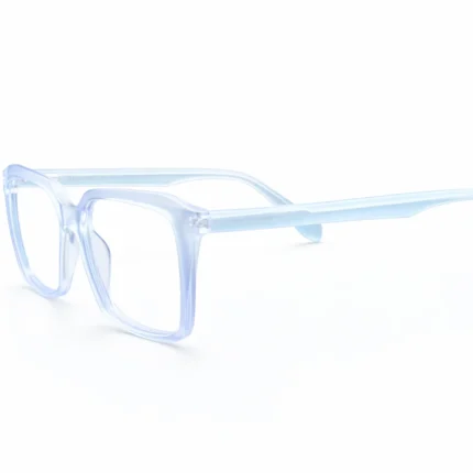 transparent specs frame square clear eyeglass frames right side angle lenstick