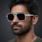 matte transparent aviator sunglasses for men