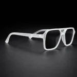 matte transparent aviator sunglasses right side