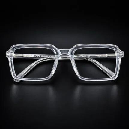 Transparent spectacles square clear frame stylish eyewear