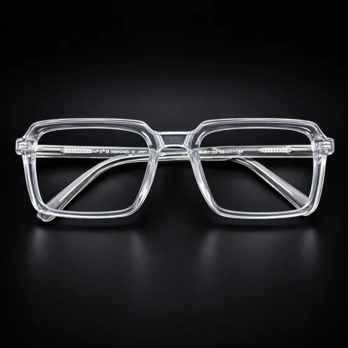 Transparent spectacles square clear frame stylish eyewear
