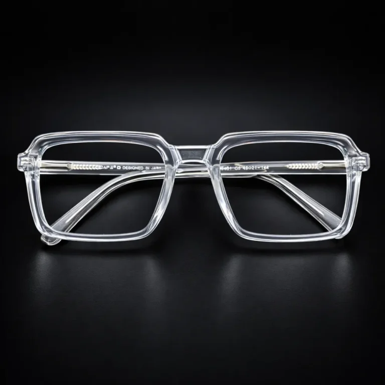 Transparent spectacles square clear frame stylish eyewear