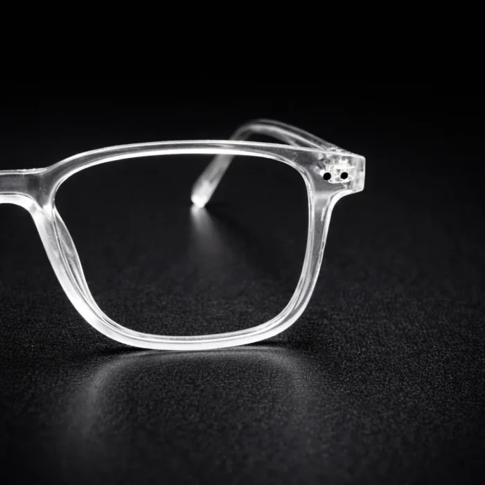Transparent Square Eyeglasses One Side